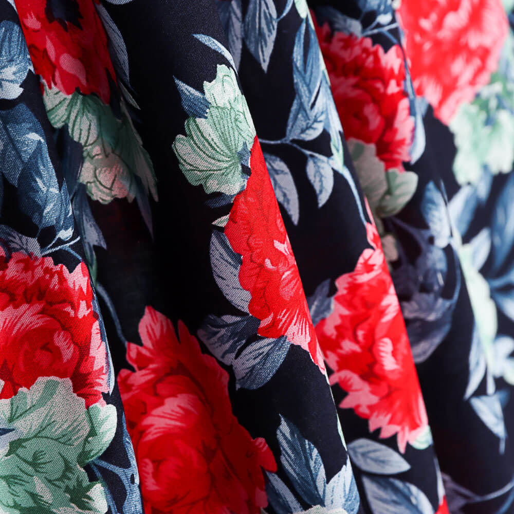 Viscose Flores Cravos - Ribes y Casals