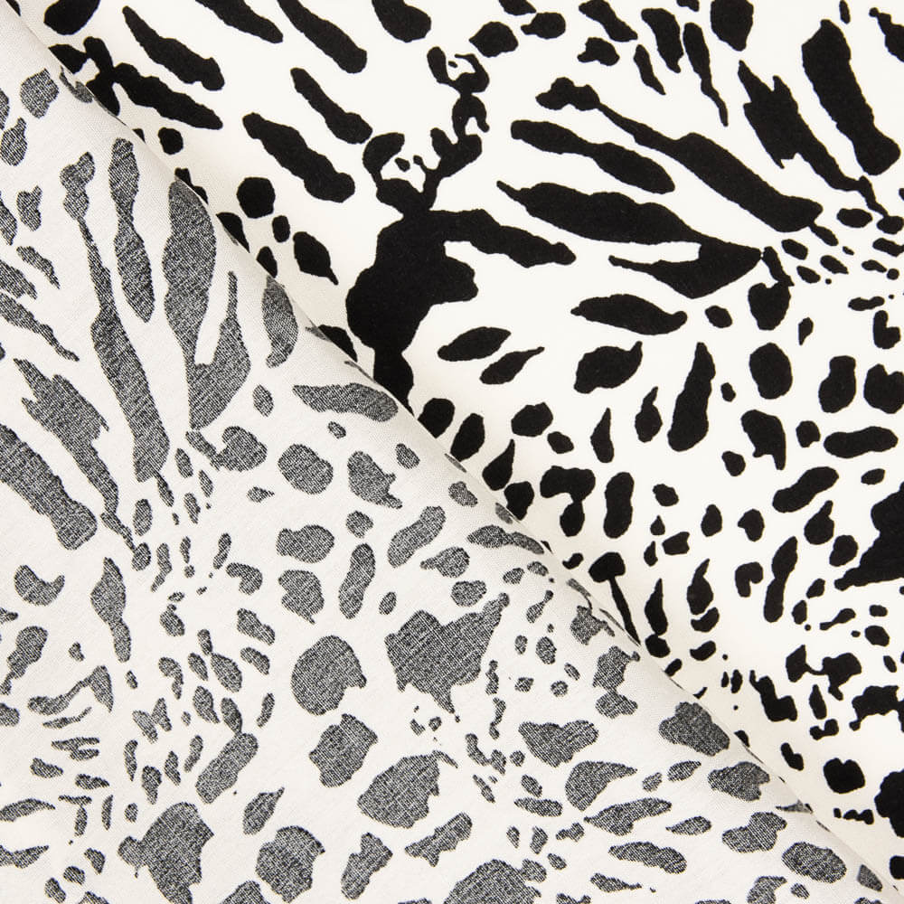 Viscose Animal Print Branco - Ribes y Casals