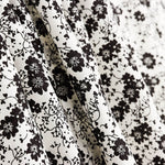 Viscose Flor Bolinhas Brancas - Ribes y Casals