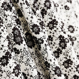 Viscose Flor Bolinhas Brancas - Ribes y Casals