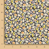 Viscose  Flores Amarelas Bolinhas - Ribes y Casals