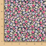 Viscose Flores Rosa Bolinhas - Ribes y Casals