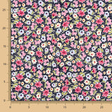 Viscose Flores Rosa Bolinhas - Ribes y Casals