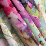 Crepe Viscose Floral Aquarela - Ribes y Casals