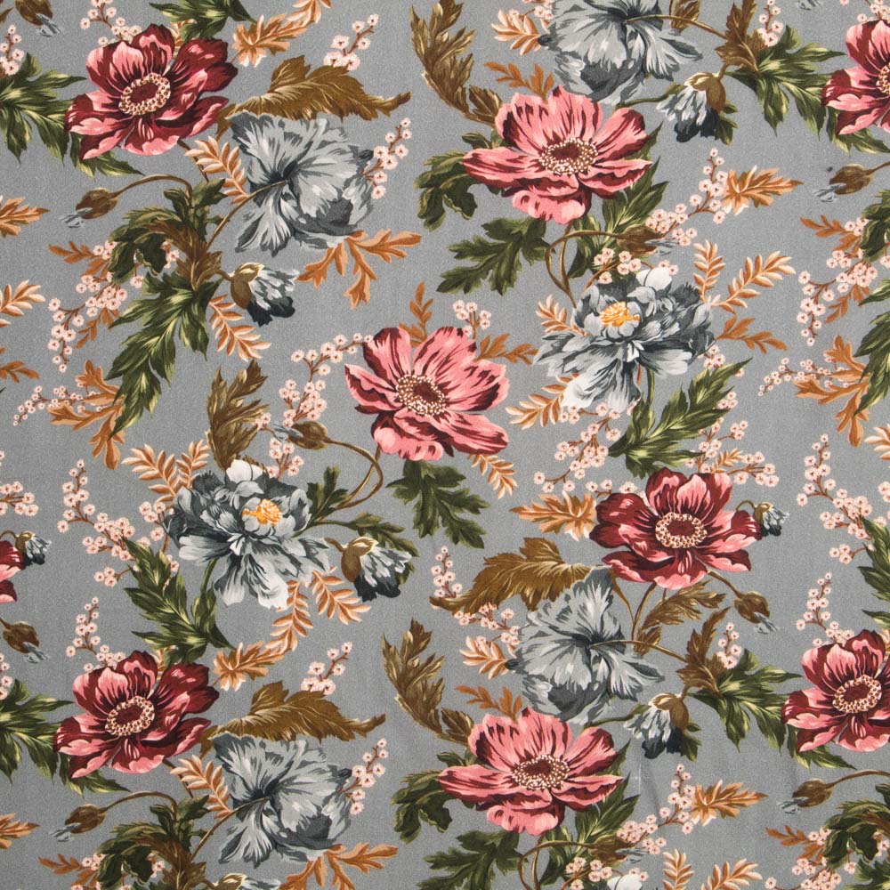 Viscose Cretonne Cinzento - Ribes y Casals