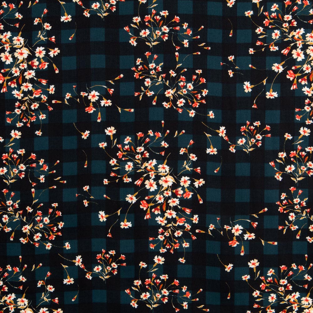 Viscose Xadrez Bouquê - Ribes y Casals