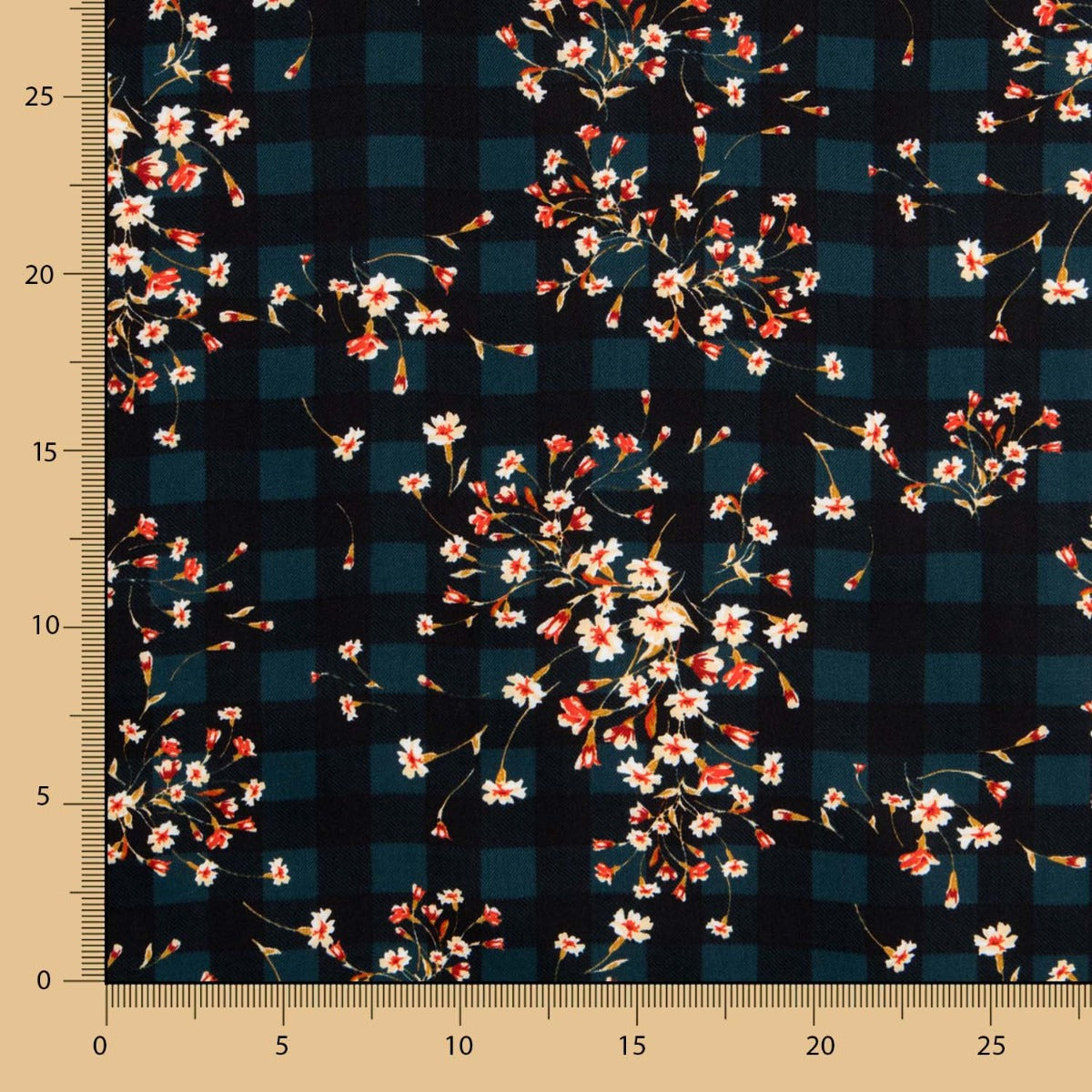 Viscose Xadrez Bouquê - Ribes y Casals