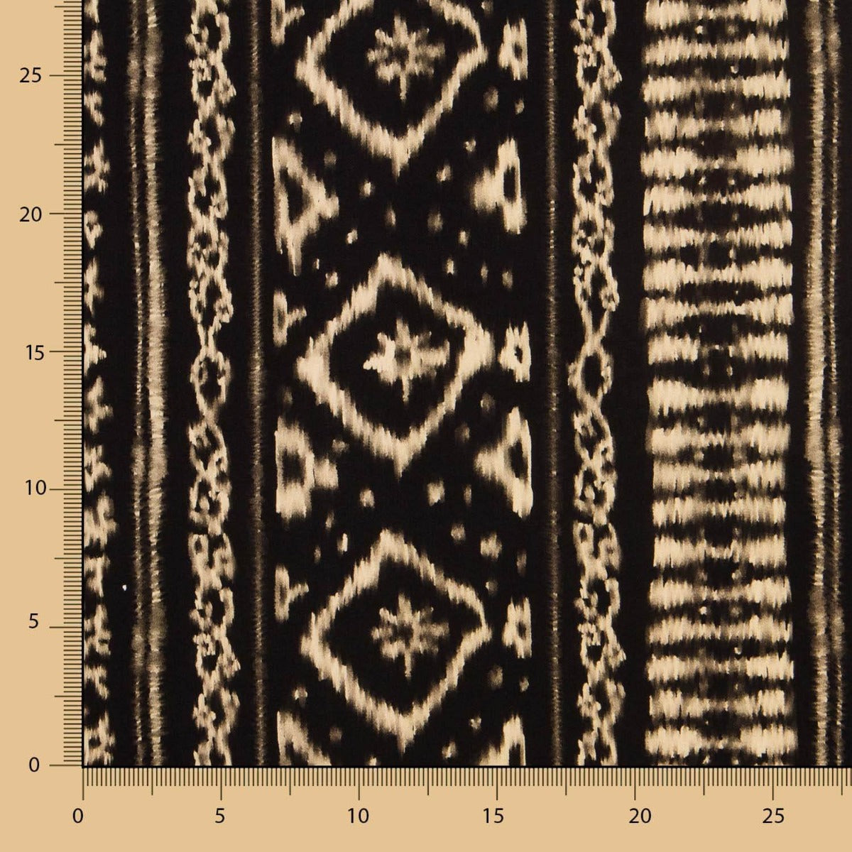 Viscose Dalias Losangos Preto - Ribes y Casals