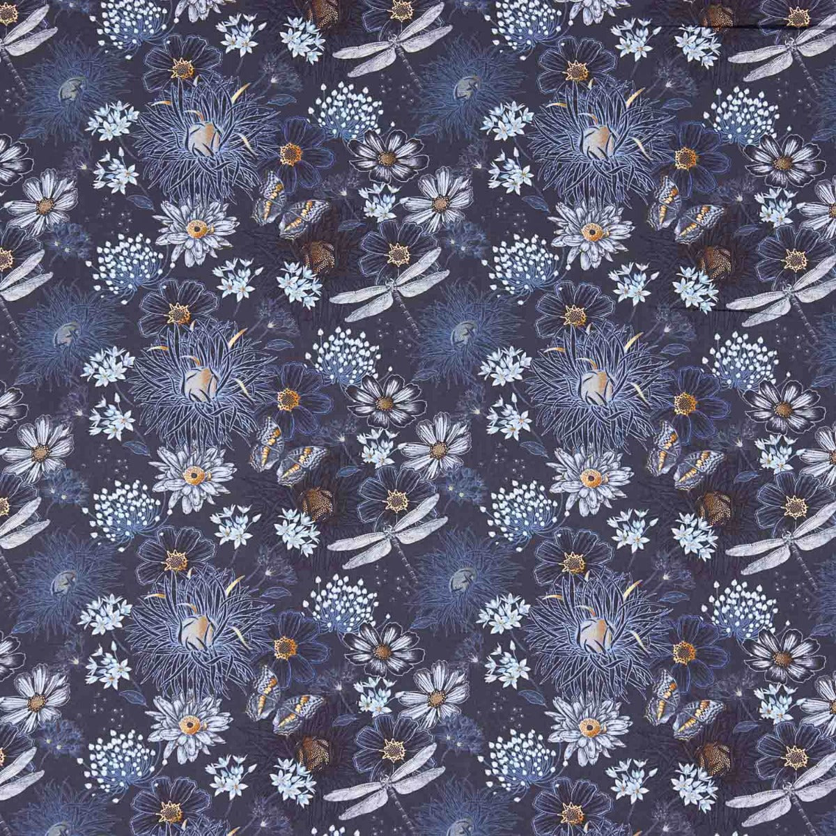 Viscose Estampada Abaca Azul - Ribes y Casals