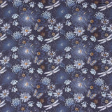 Viscose Estampada Abaca Azul - Ribes y Casals