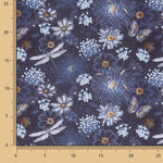 Viscose Estampada Abaca Azul - Ribes y Casals