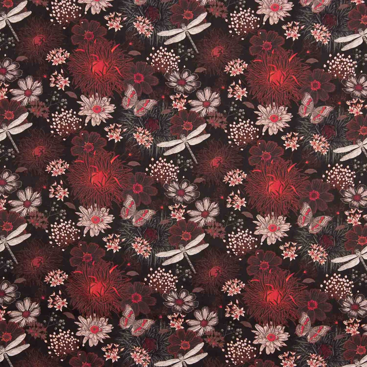 Viscose Estampada Abaca Preto - Ribes y Casals