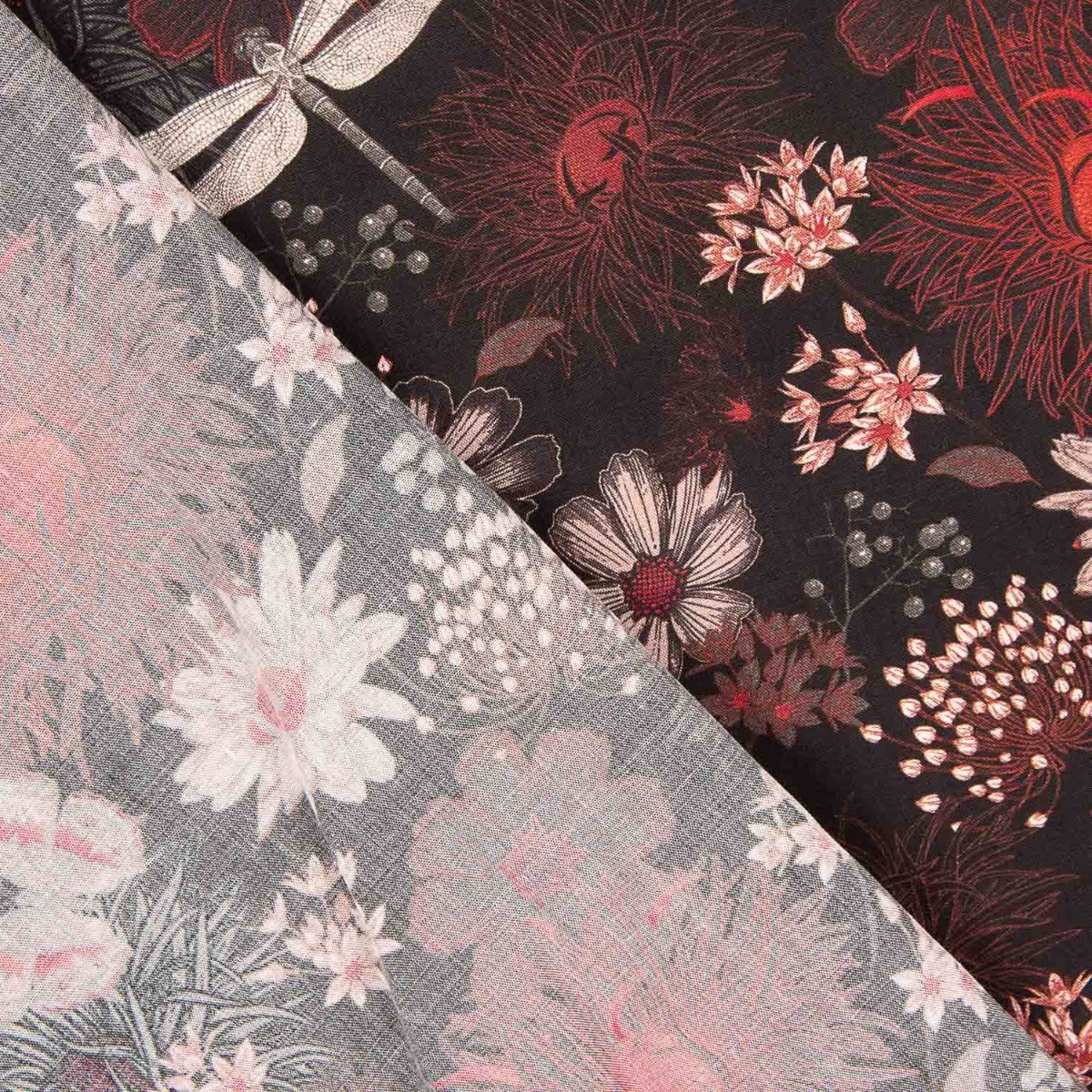 Viscose Estampada Abaca Preto - Ribes y Casals