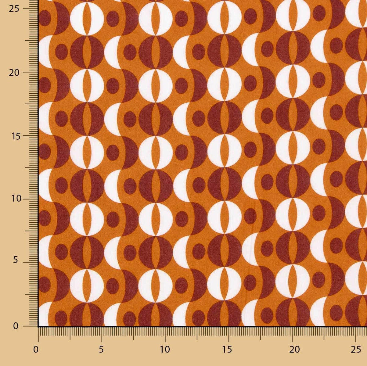 Viscose Estampada Baya Laranja - Ribes y Casals