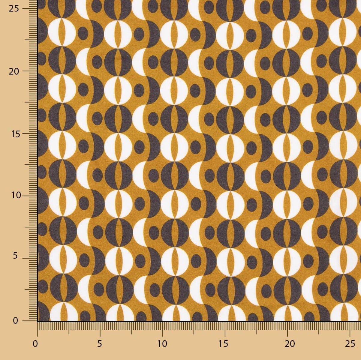 Viscose Estampada Baya Ocre - Ribes y Casals