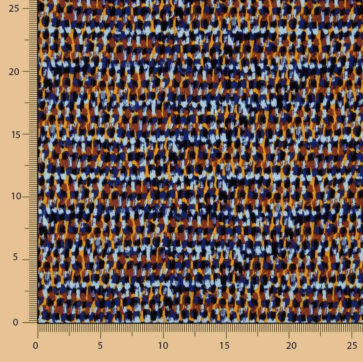 Viscose Estampada Cedile Azul - Ribes y Casals