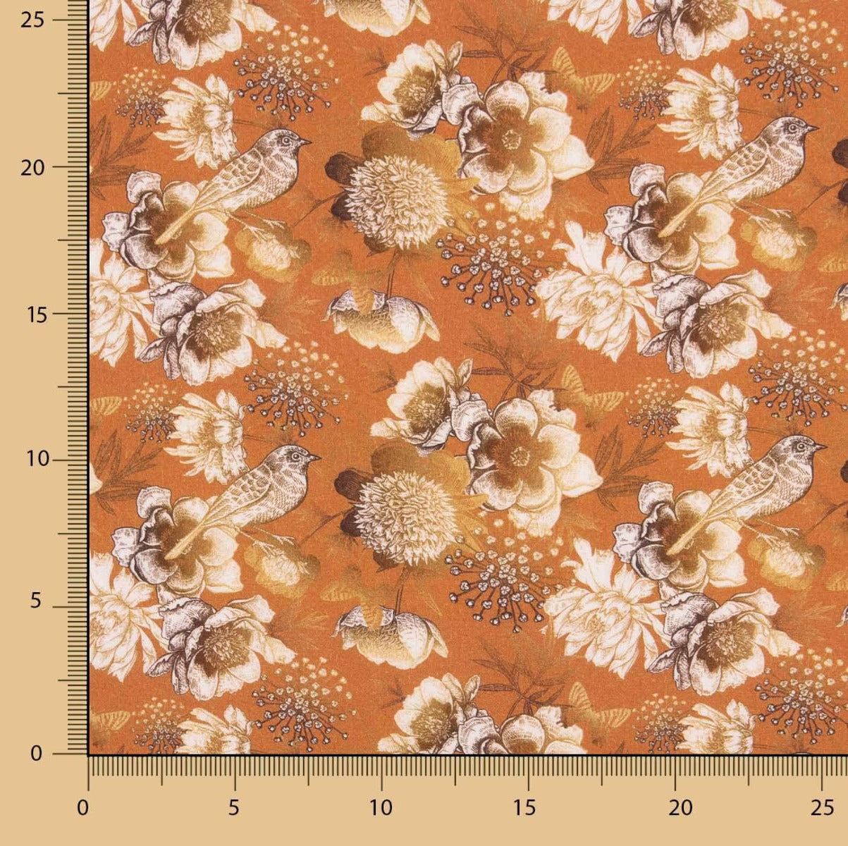 Viscose Estampada Elios Telha - Ribes y Casals