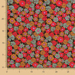 Viscosa Estampada Flor 70 Rojo - Ribes y Casals