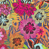 Viscose Estampada Flor Bahama Azul Marinho - Ribes y Casals