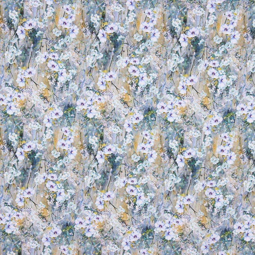 Viscose Estampada Flor Lavanda - Ribes y Casals