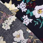 Viscose Estampada Floral Maxi Flor Marinho - Ribes y Casals