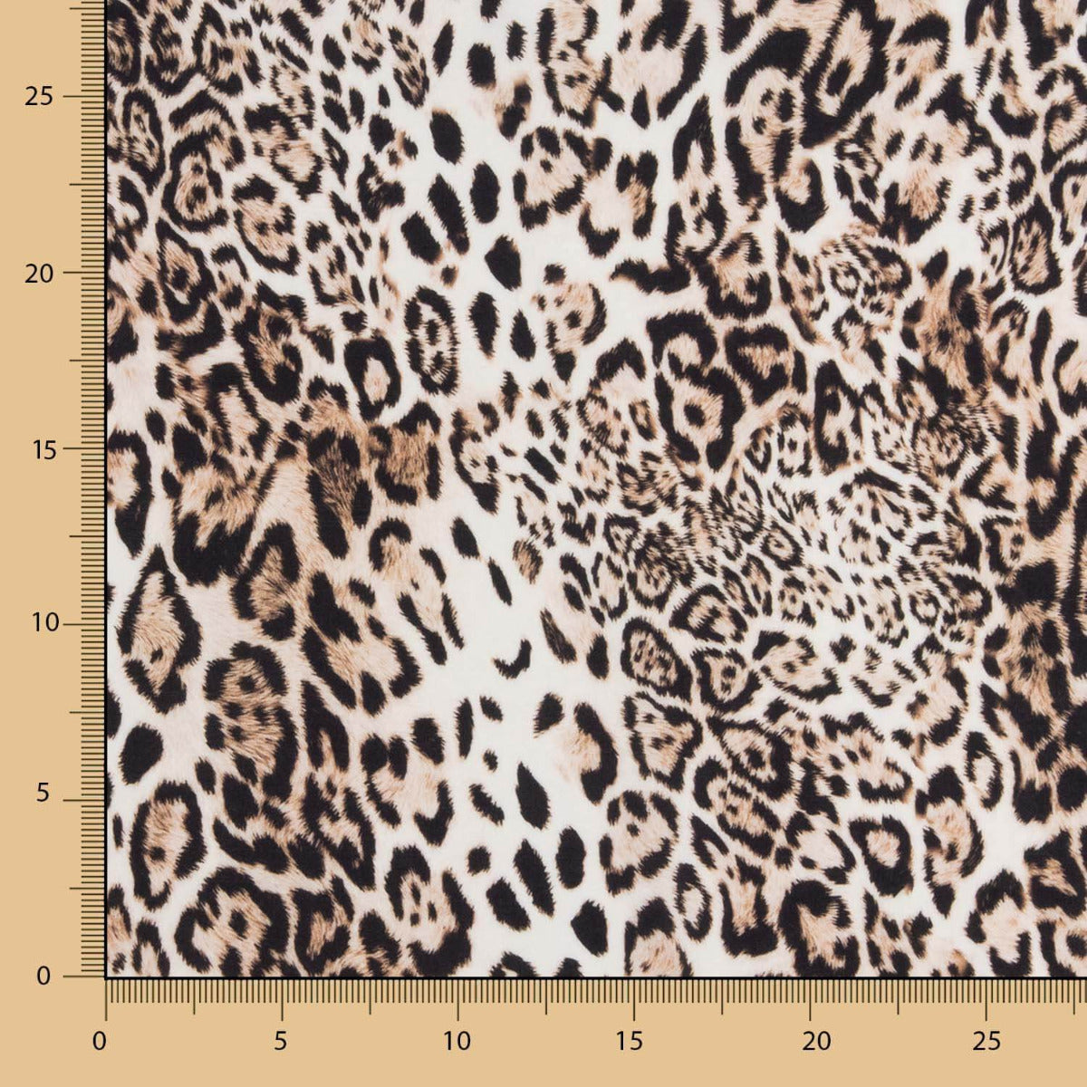 Viscose Estampada Leopardo Branco - Ribes y Casals