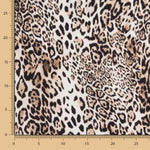 Viscose Estampada Leopardo Branco - Ribes y Casals