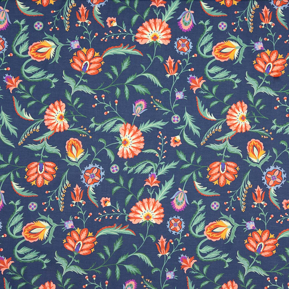 Viscose Estampada Manila Marinho - Ribes y Casals