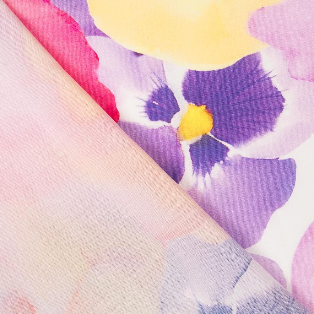 Viscose Maxi Flores Fúcsia - Ribes y Casals