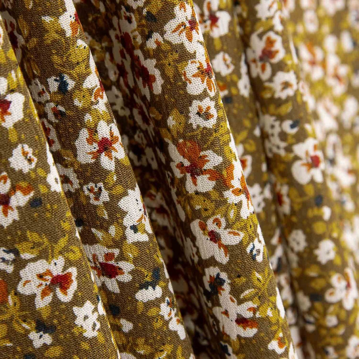 Viscose Estampada Nenúfar Ocre - Ribes y Casals