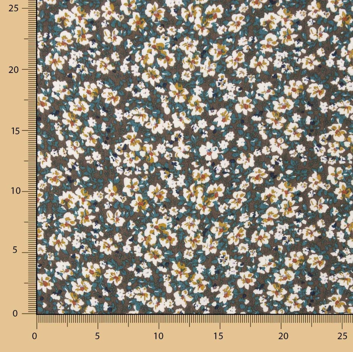 Viscose Estampada Nenúfar Escuro - Ribes y Casals