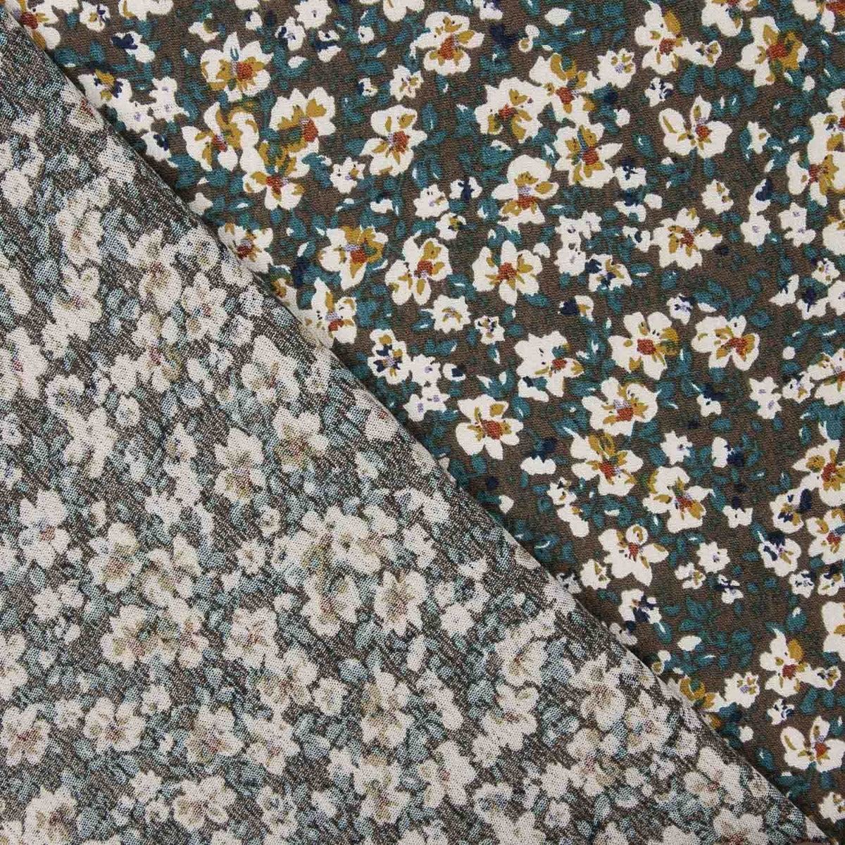 Viscose Estampada Nenúfar Escuro - Ribes y Casals