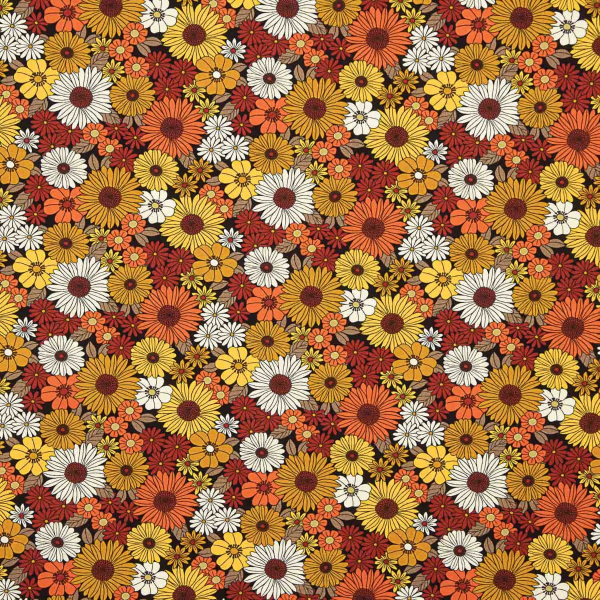 Viscose Estampada Retro Garden - Ribes y Casals