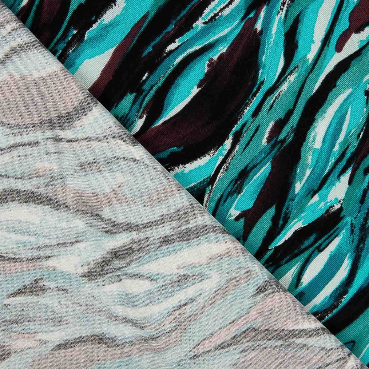 Viscose Estampada Rush Azul - Ribes y Casals