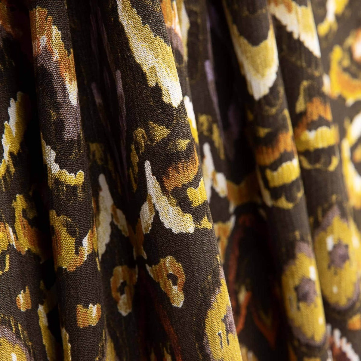 Viscose Estampada Sanyo Caqui Escuro - Ribes y Casals