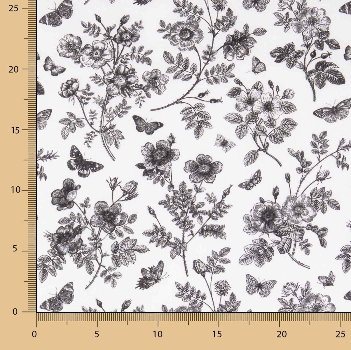 Viscose Estampada Villandry Preto - Ribes y Casals