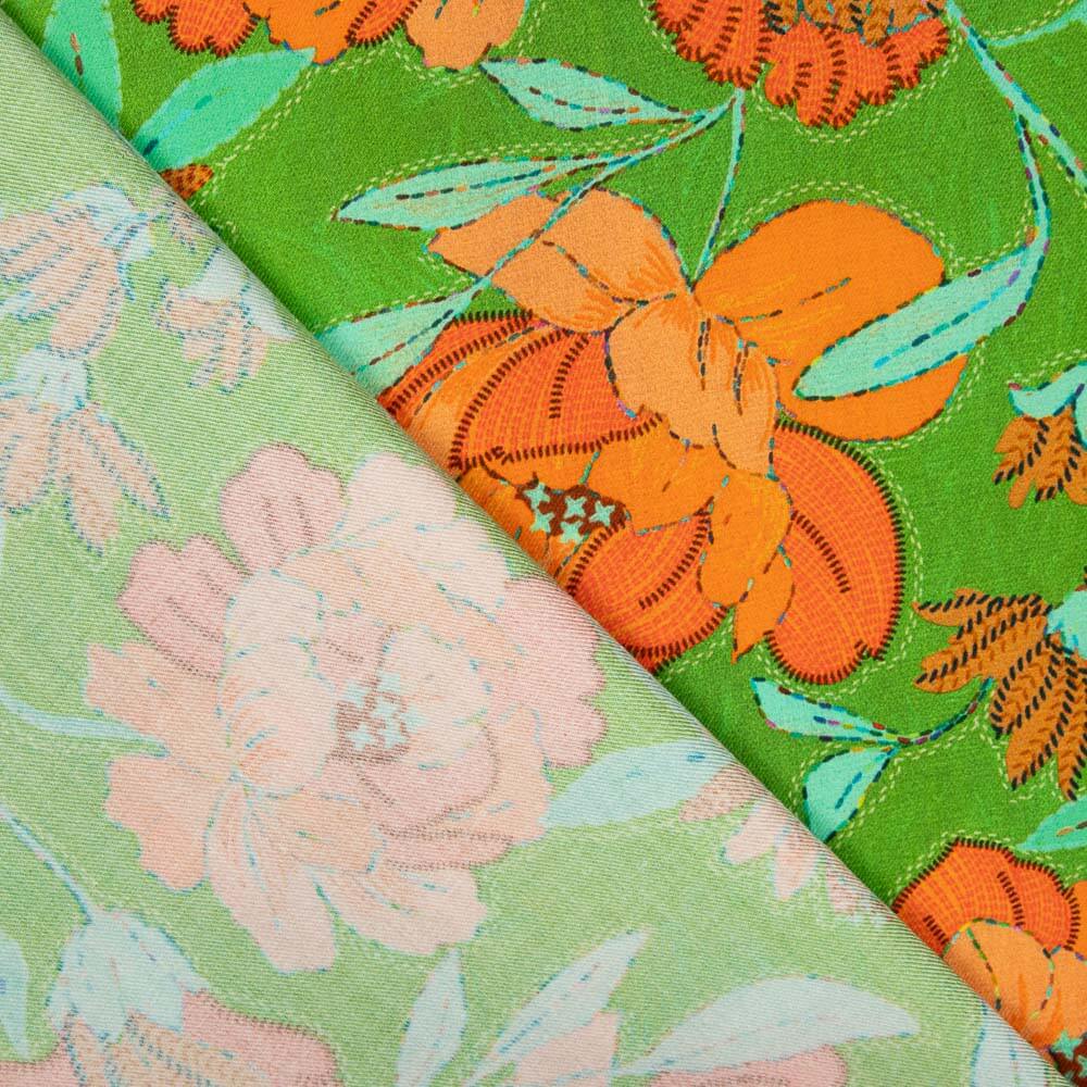 Viscosa Flor Malibú Verde - Ribes y Casals