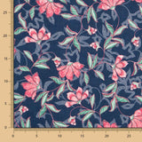 Viscose Floral Delhi Azul - Ribes y Casals