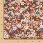Viscose Floral Castanho - Ribes y Casals