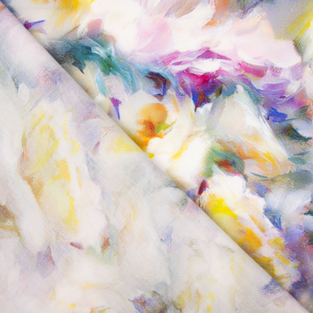 Viscose Estampada Floral Pastel - Ribes y Casals