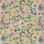 Viscose Flores Lilás - Ribes y Casals