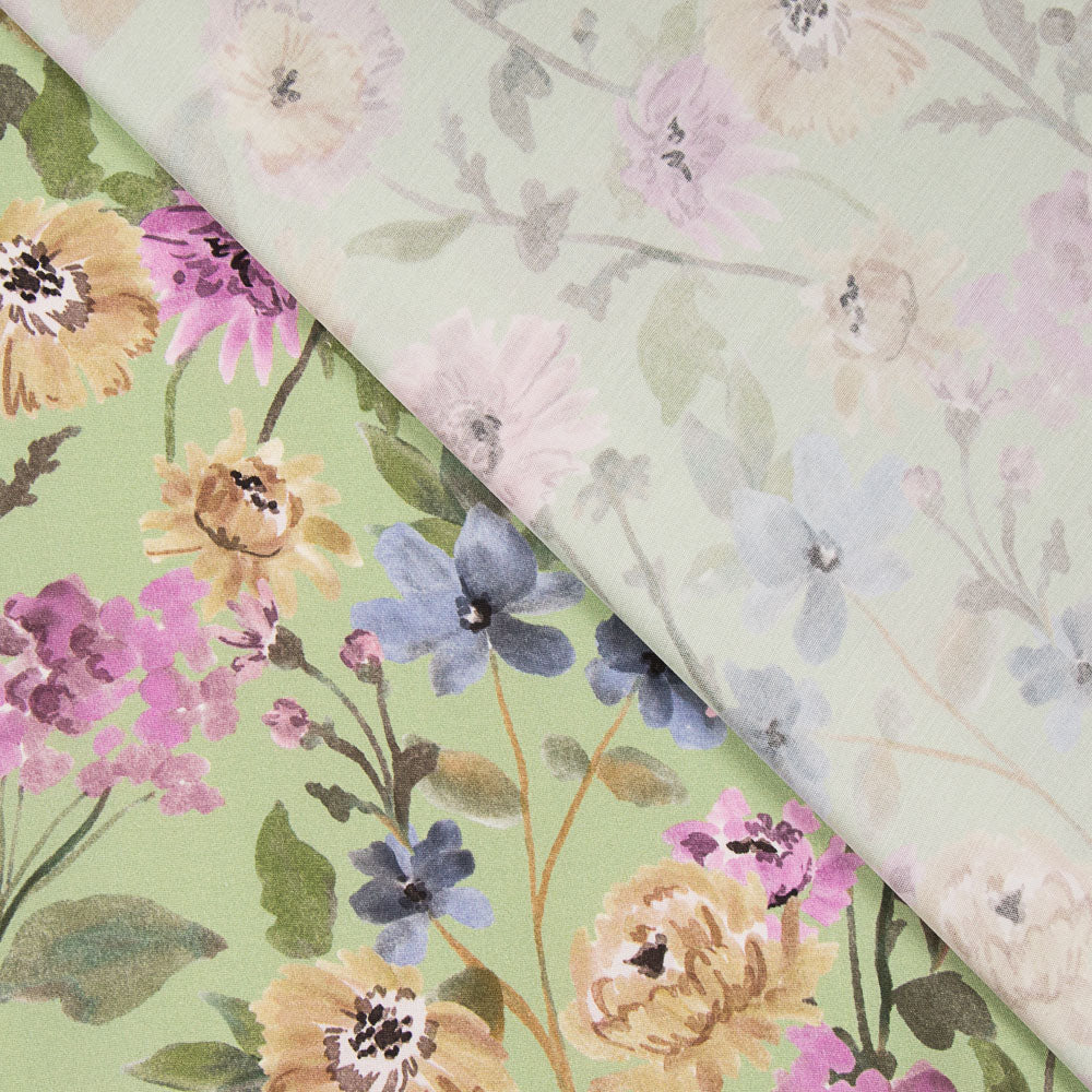 Viscose Flores Lilás - Ribes y Casals