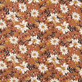 Viscose Flores Castanho - Ribes y Casals