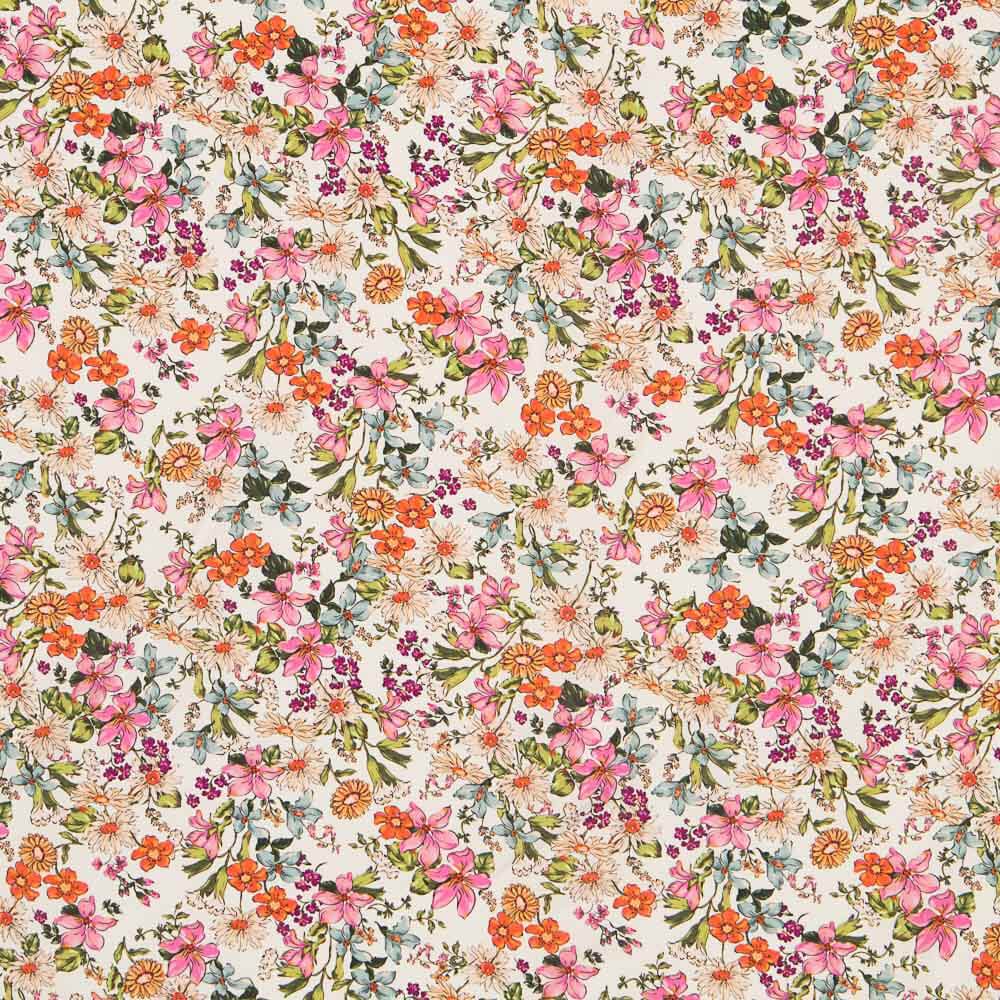 Viscose Flores Selvagens Ecru - Ribes y Casals