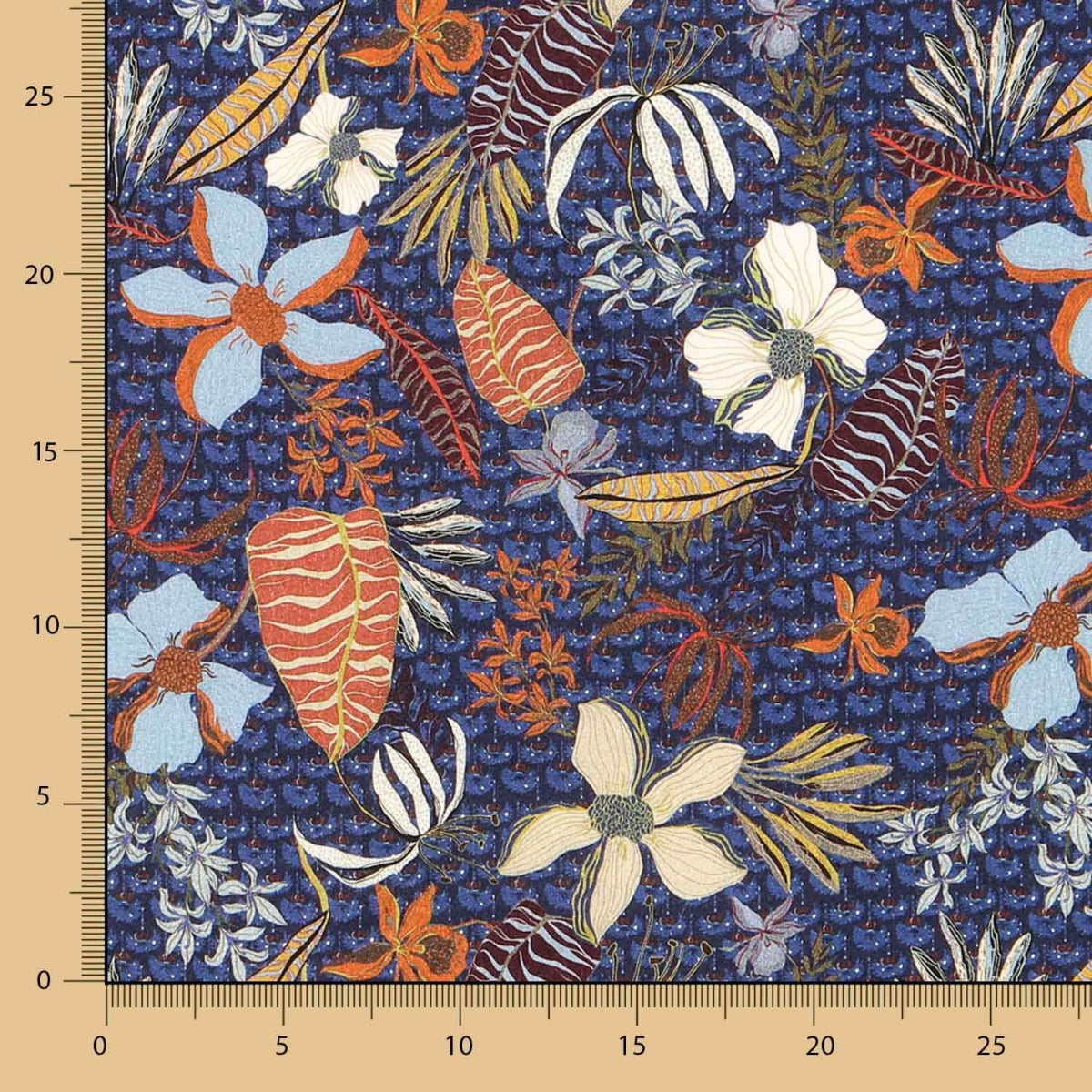 Viscose Folk Azul Marinho - Ribes y Casals