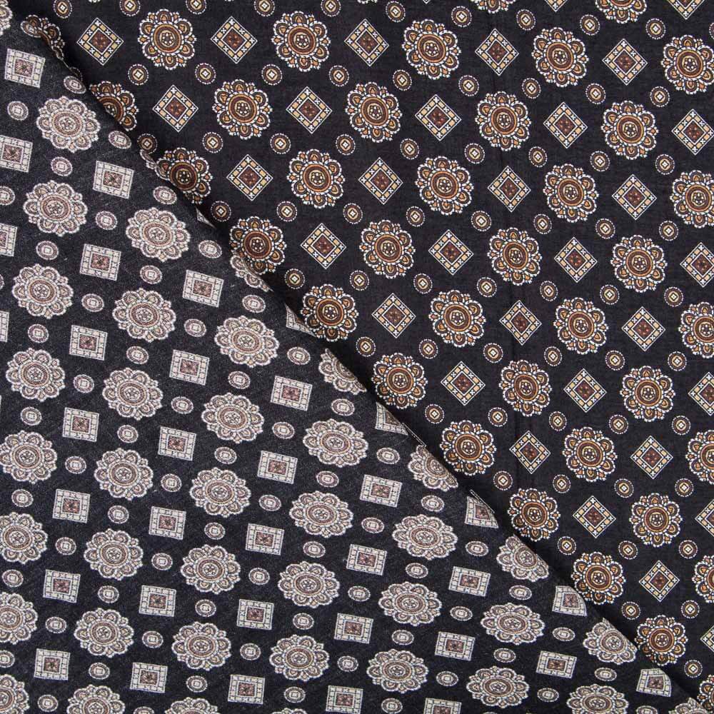 Viscose Geo Aztec Preto - Ribes y Casals