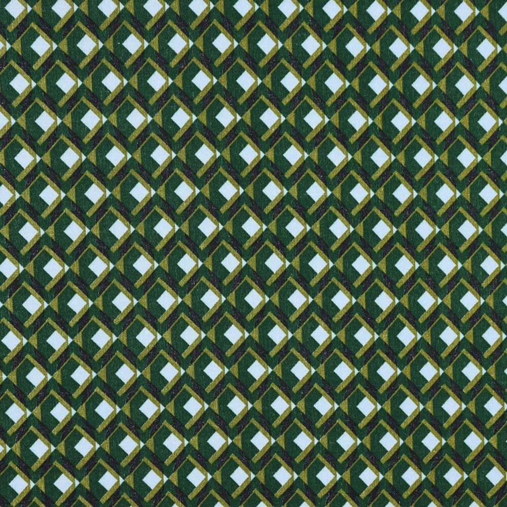 Viscose Jóia Verde Geométrica - Ribes y Casals