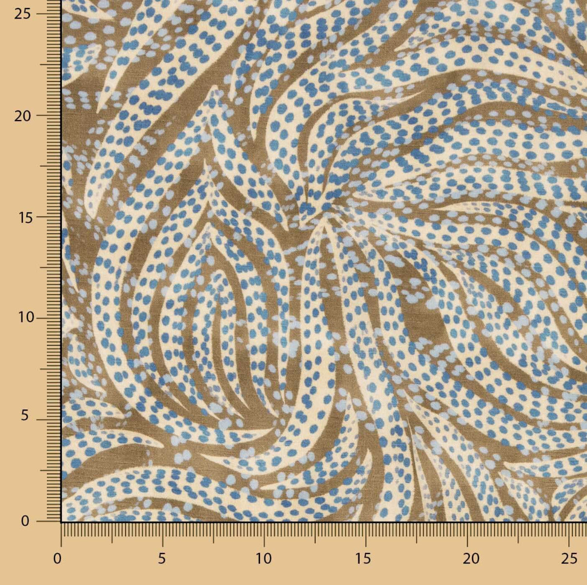 Viscose Salpicada Jungle Blue - Ribes y Casals