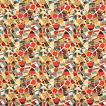 Viscose Mosaico Vermelho - Ribes y Casals