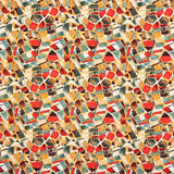 Viscose Mosaico Vermelho - Ribes y Casals